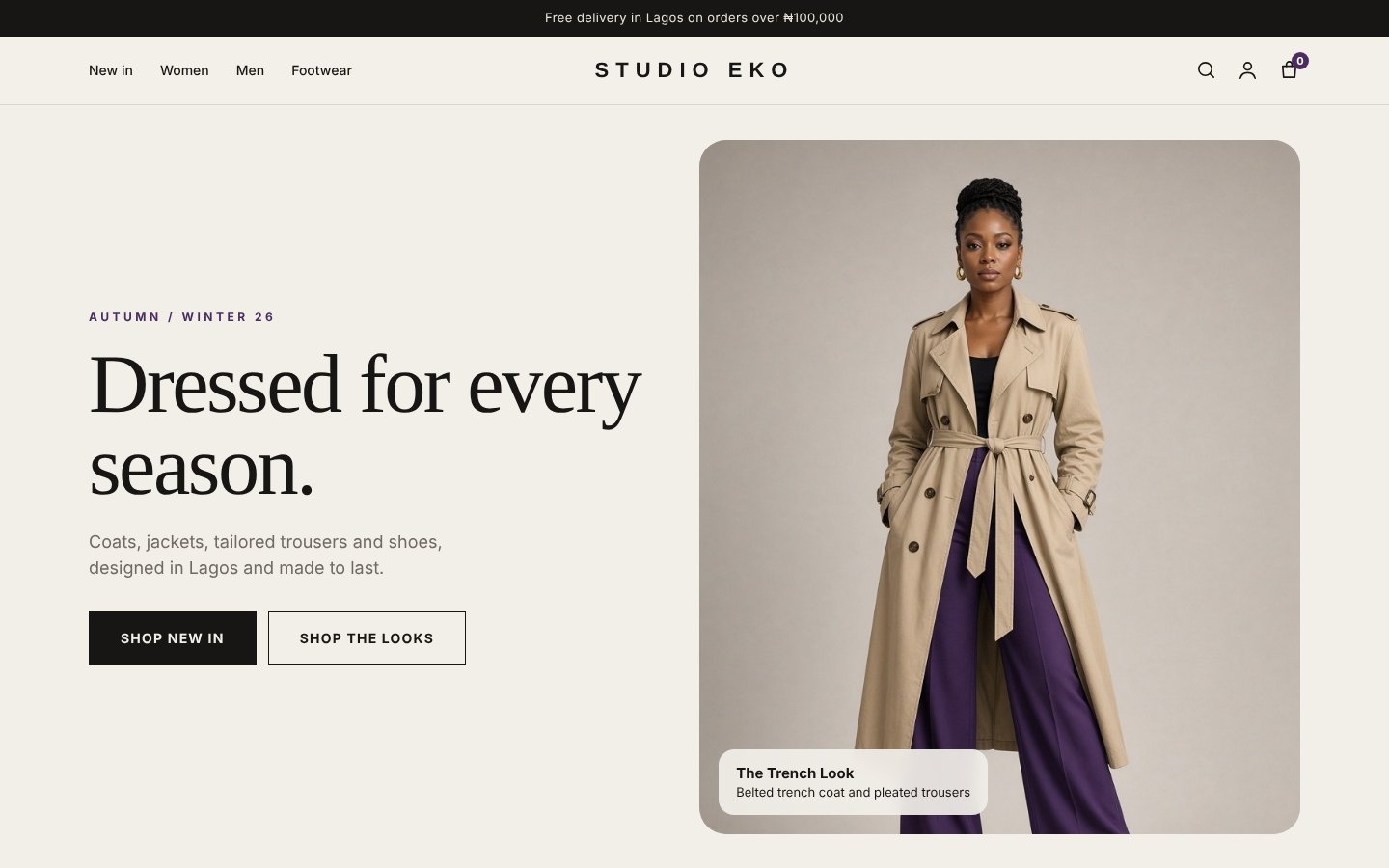 Studio Eko website homepage